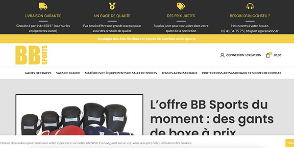 Site Internet Boutique BB Sports